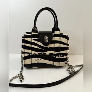 The Zebra Turnlock Crossbody Tote Bag by Marc Jacobs